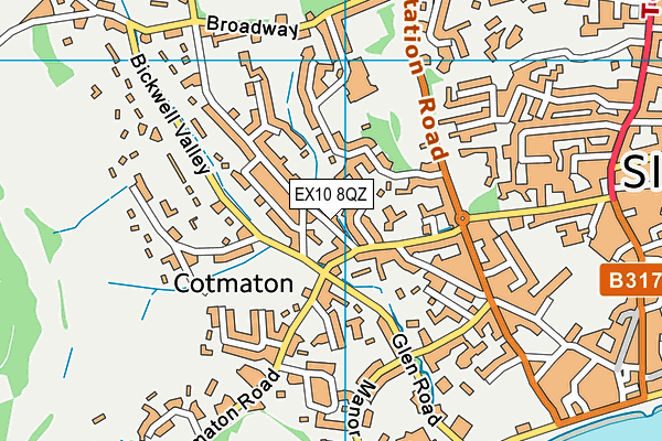 EX10 8QZ map - OS VectorMap District (Ordnance Survey) EX10 8QZ map - OS VectorMap District (Ordnance Survey)
