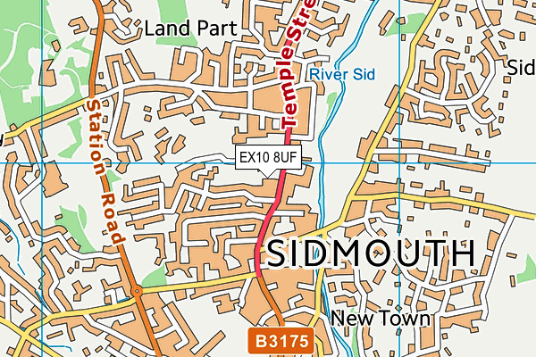 EX10 8UF map - OS VectorMap District (Ordnance Survey)
