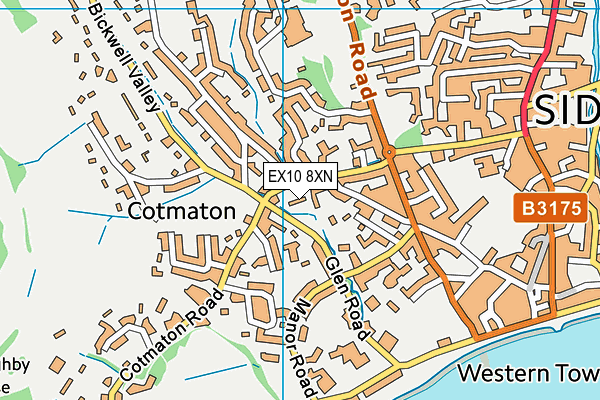 EX10 8XN map - OS VectorMap District (Ordnance Survey) EX10 8XN map - OS VectorMap District (Ordnance Survey)