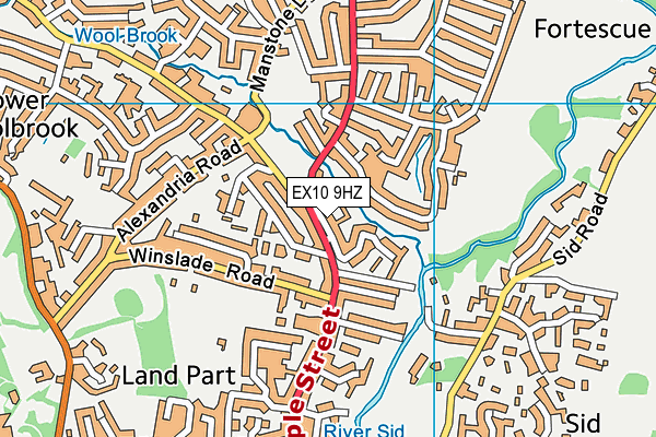EX10 9HZ map - OS VectorMap District (Ordnance Survey) EX10 9HZ map - OS VectorMap District (Ordnance Survey)