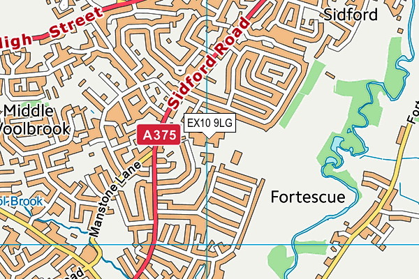 EX10 9LG map - OS VectorMap District (Ordnance Survey) EX10 9LG map - OS VectorMap District (Ordnance Survey)