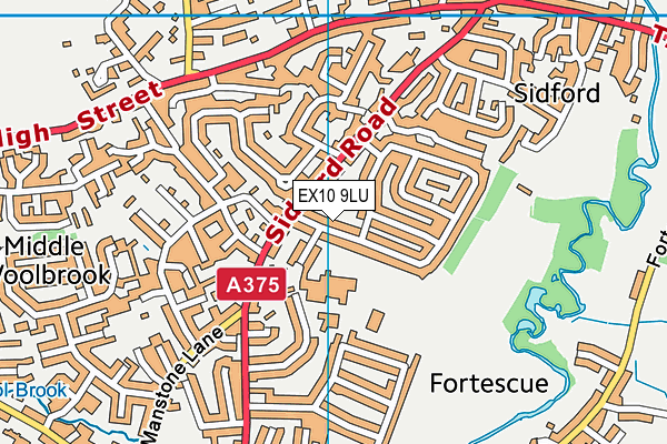 EX10 9LU map - OS VectorMap District (Ordnance Survey) EX10 9LU map - OS VectorMap District (Ordnance Survey)