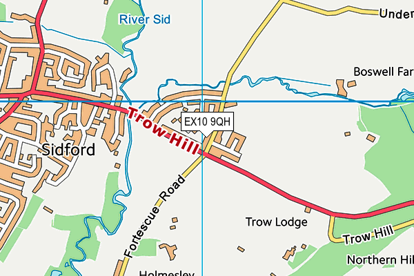 EX10 9QH map - OS VectorMap District (Ordnance Survey)