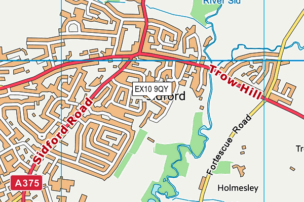 EX10 9QY map - OS VectorMap District (Ordnance Survey)