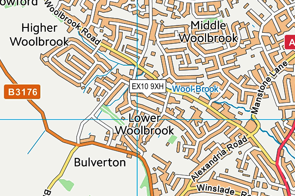 EX10 9XH map - OS VectorMap District (Ordnance Survey)