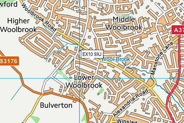 EX10 9XJ map - OS VectorMap District (Ordnance Survey) EX10 9XJ map - OS VectorMap District (Ordnance Survey)