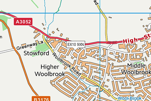 EX10 9XN map - OS VectorMap District (Ordnance Survey)
