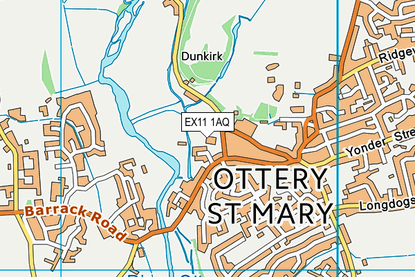 EX11 1AQ map - OS VectorMap District (Ordnance Survey) EX11 1AQ map - OS VectorMap District (Ordnance Survey)