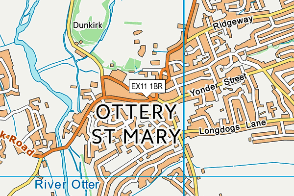 EX11 1BR map - OS VectorMap District (Ordnance Survey) EX11 1BR map - OS VectorMap District (Ordnance Survey)