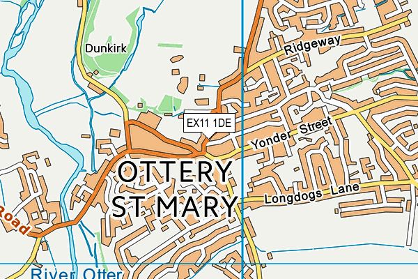 EX11 1DE map - OS VectorMap District (Ordnance Survey) EX11 1DE map - OS VectorMap District (Ordnance Survey)
