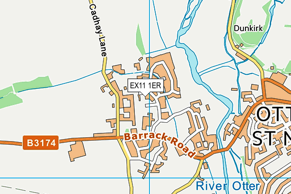 EX11 1ER map - OS VectorMap District (Ordnance Survey) EX11 1ER map - OS VectorMap District (Ordnance Survey)