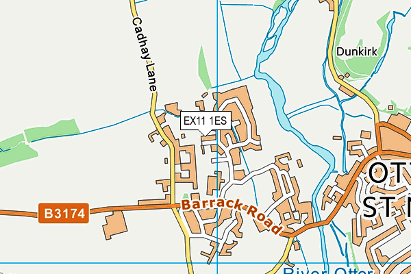 EX11 1ES map - OS VectorMap District (Ordnance Survey) EX11 1ES map - OS VectorMap District (Ordnance Survey)