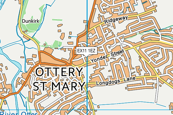 EX11 1EZ map - OS VectorMap District (Ordnance Survey) EX11 1EZ map - OS VectorMap District (Ordnance Survey)