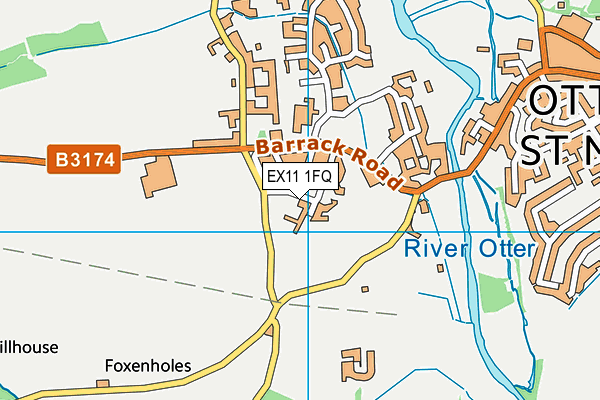 EX11 1FQ map - OS VectorMap District (Ordnance Survey) EX11 1FQ map - OS VectorMap District (Ordnance Survey)