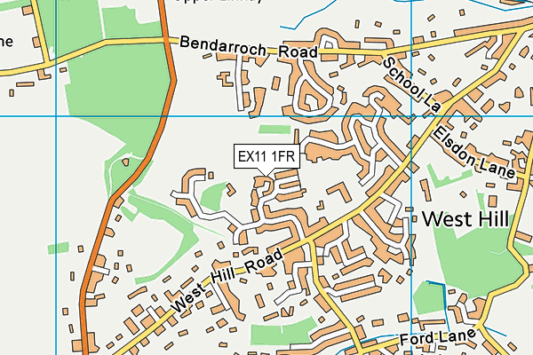 EX11 1FR map - OS VectorMap District (Ordnance Survey) EX11 1FR map - OS VectorMap District (Ordnance Survey)