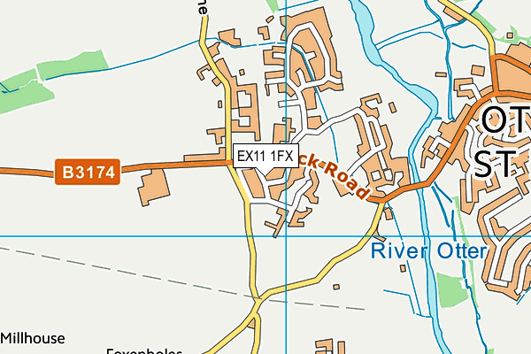 EX11 1FX map - OS VectorMap District (Ordnance Survey) EX11 1FX map - OS VectorMap District (Ordnance Survey)