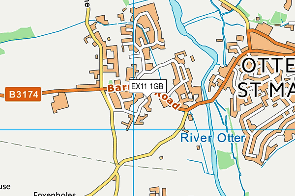 EX11 1GB map - OS VectorMap District (Ordnance Survey) EX11 1GB map - OS VectorMap District (Ordnance Survey)