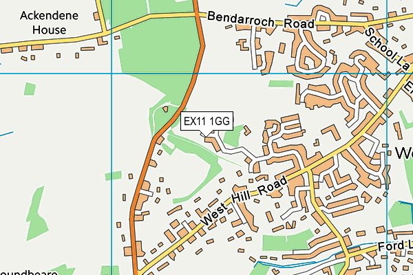 EX11 1GG map - OS VectorMap District (Ordnance Survey) EX11 1GG map - OS VectorMap District (Ordnance Survey)