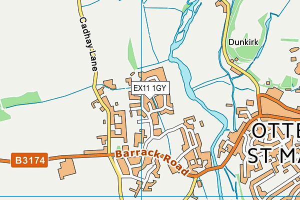 EX11 1GY map - OS VectorMap District (Ordnance Survey) EX11 1GY map - OS VectorMap District (Ordnance Survey)