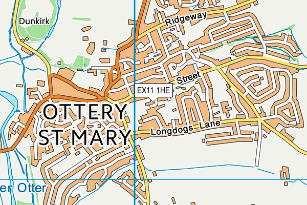 EX11 1HE map - OS VectorMap District (Ordnance Survey) EX11 1HE map - OS VectorMap District (Ordnance Survey)