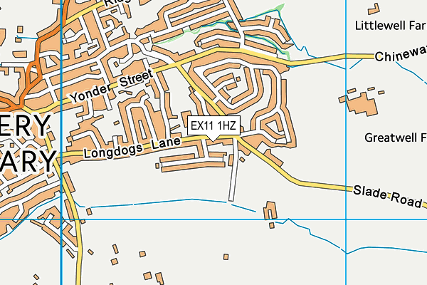EX11 1HZ map - OS VectorMap District (Ordnance Survey) EX11 1HZ map - OS VectorMap District (Ordnance Survey)