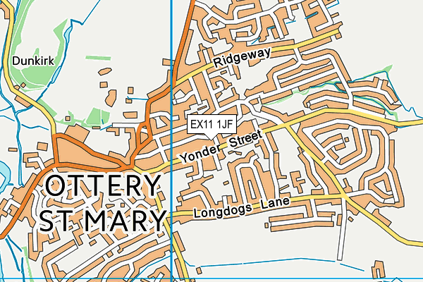 EX11 1JF map - OS VectorMap District (Ordnance Survey) EX11 1JF map - OS VectorMap District (Ordnance Survey)