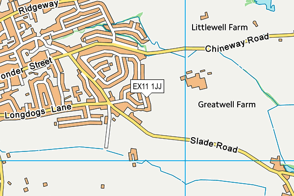 EX11 1JJ map - OS VectorMap District (Ordnance Survey) EX11 1JJ map - OS VectorMap District (Ordnance Survey)