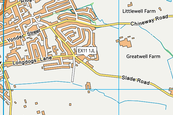EX11 1JL map - OS VectorMap District (Ordnance Survey) EX11 1JL map - OS VectorMap District (Ordnance Survey)