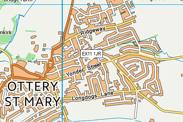 EX11 1JR map - OS VectorMap District (Ordnance Survey) EX11 1JR map - OS VectorMap District (Ordnance Survey)