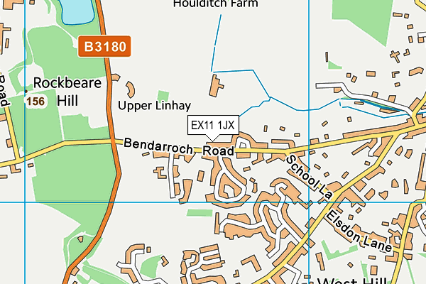 EX11 1JX map - OS VectorMap District (Ordnance Survey) EX11 1JX map - OS VectorMap District (Ordnance Survey)