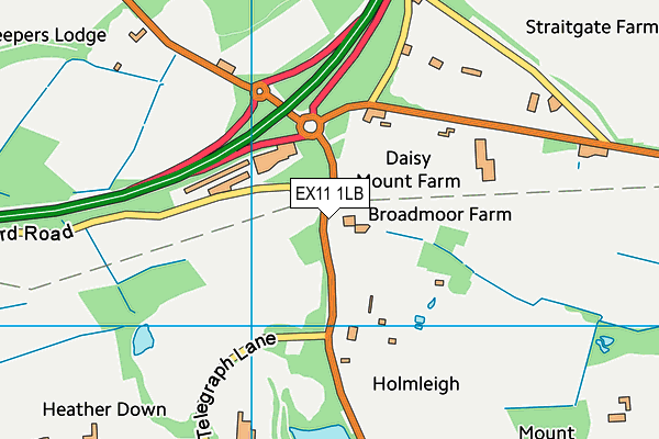EX11 1LB map - OS VectorMap District (Ordnance Survey) EX11 1LB map - OS VectorMap District (Ordnance Survey)