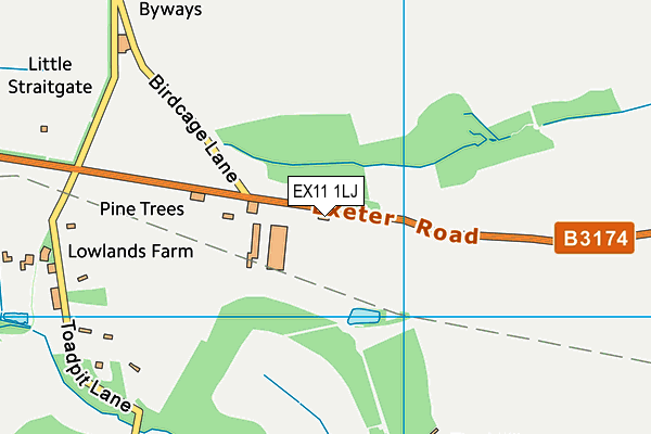 EX11 1LJ map - OS VectorMap District (Ordnance Survey) EX11 1LJ map - OS VectorMap District (Ordnance Survey)