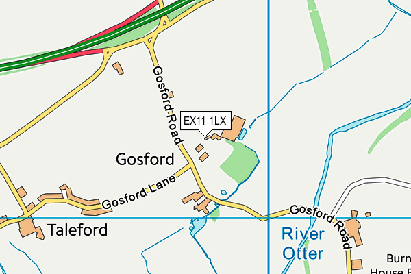 EX11 1LX map - OS VectorMap District (Ordnance Survey) EX11 1LX map - OS VectorMap District (Ordnance Survey)