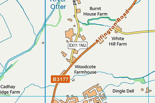 EX11 1NU map - OS VectorMap District (Ordnance Survey) EX11 1NU map - OS VectorMap District (Ordnance Survey)