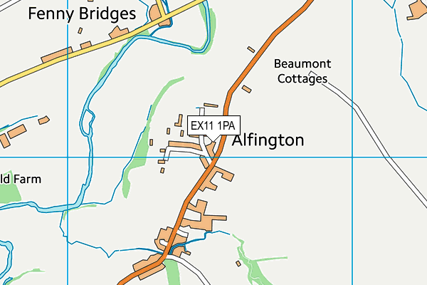 EX11 1PA map - OS VectorMap District (Ordnance Survey) EX11 1PA map - OS VectorMap District (Ordnance Survey)