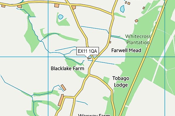 EX11 1QA map - OS VectorMap District (Ordnance Survey) EX11 1QA map - OS VectorMap District (Ordnance Survey)