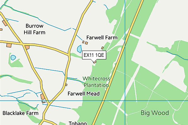 EX11 1QE map - OS VectorMap District (Ordnance Survey)