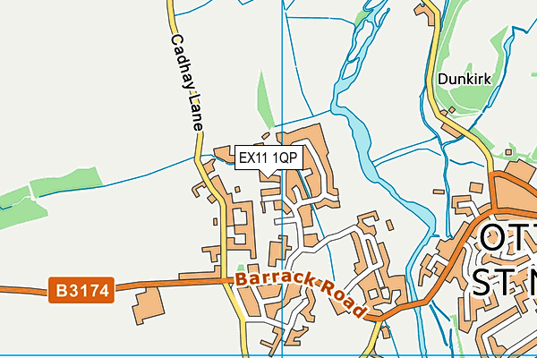 EX11 1QP map - OS VectorMap District (Ordnance Survey) EX11 1QP map - OS VectorMap District (Ordnance Survey)
