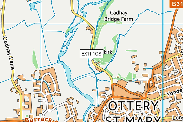 EX11 1QS map - OS VectorMap District (Ordnance Survey) EX11 1QS map - OS VectorMap District (Ordnance Survey)