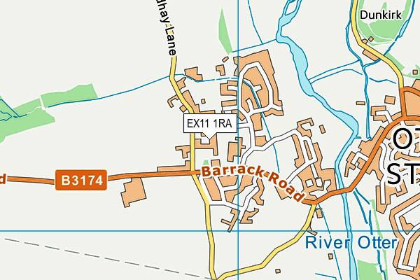 EX11 1RA map - OS VectorMap District (Ordnance Survey) EX11 1RA map - OS VectorMap District (Ordnance Survey)