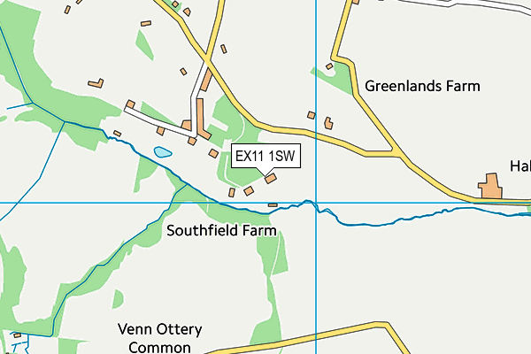 EX11 1SW map - OS VectorMap District (Ordnance Survey) EX11 1SW map - OS VectorMap District (Ordnance Survey)