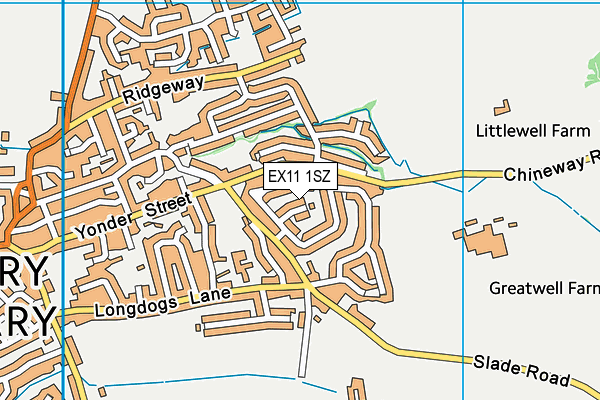 EX11 1SZ map - OS VectorMap District (Ordnance Survey) EX11 1SZ map - OS VectorMap District (Ordnance Survey)