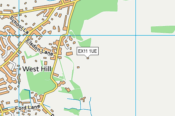 EX11 1UE map - OS VectorMap District (Ordnance Survey) EX11 1UE map - OS VectorMap District (Ordnance Survey)
