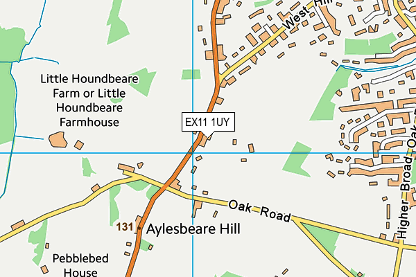 EX11 1UY map - OS VectorMap District (Ordnance Survey) EX11 1UY map - OS VectorMap District (Ordnance Survey)