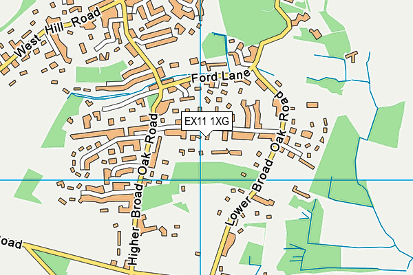 EX11 1XG map - OS VectorMap District (Ordnance Survey) EX11 1XG map - OS VectorMap District (Ordnance Survey)