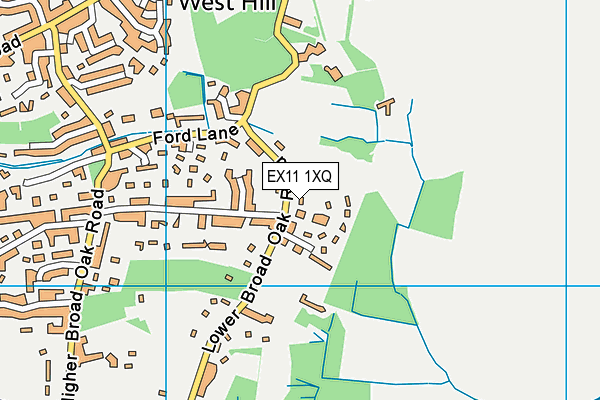 EX11 1XQ map - OS VectorMap District (Ordnance Survey) EX11 1XQ map - OS VectorMap District (Ordnance Survey)