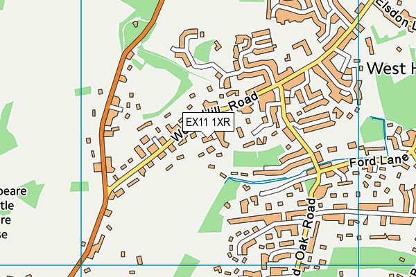 EX11 1XR map - OS VectorMap District (Ordnance Survey) EX11 1XR map - OS VectorMap District (Ordnance Survey)