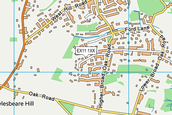 EX11 1XX map - OS VectorMap District (Ordnance Survey) EX11 1XX map - OS VectorMap District (Ordnance Survey)