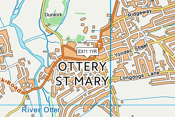 EX11 1YR map - OS VectorMap District (Ordnance Survey) EX11 1YR map - OS VectorMap District (Ordnance Survey)