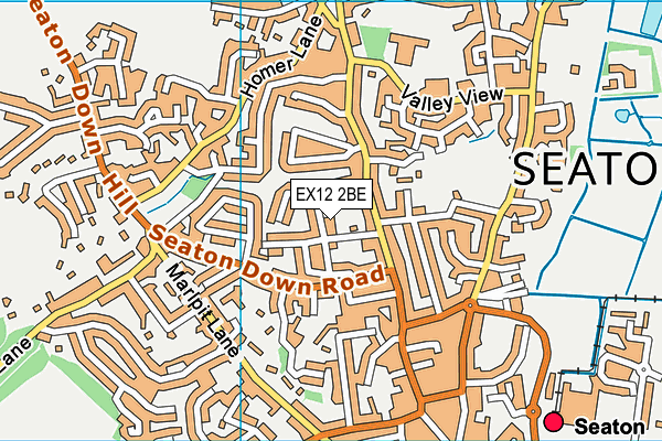 EX12 2BE map - OS VectorMap District (Ordnance Survey) EX12 2BE map - OS VectorMap District (Ordnance Survey)
